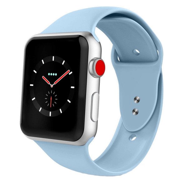 Wholesale Pro Soft Silicone Sport Strap Wristband Replacement for Apple Watch Series Ultra/8/7/6/5/4/3/2/1/SE - 49MM/45MM/44MM/42MM (Sky Blue)